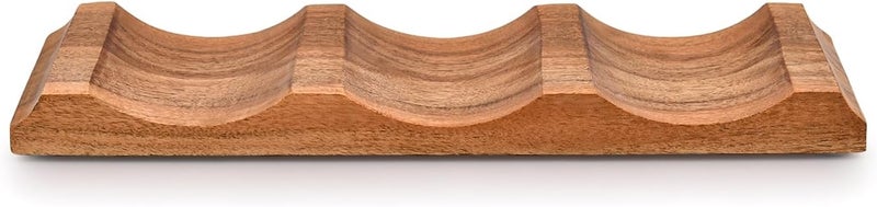 EDHAS Tabletop Wine Racks Acacia Wood Countertop Cabinet Wine Holder Wine Storage Shelf for Kitchen Bar, Pantry, Wine Cellar, Basement (12" X 4" X 1") - Image 1